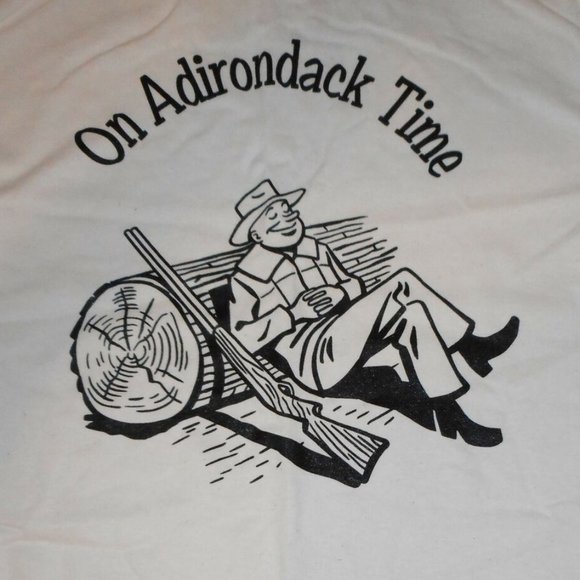 Adirondack Hunter Shirt Graphic Tee Napping Sportsman Gift Outdoorsman XL or L - Picture 1 of 7